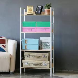 슈마켓 이지심플 책장겸용 선반 4단 화이트 오픈 서재쪽이 모듈 모듈형