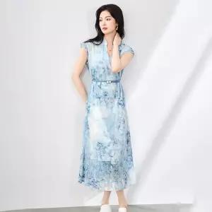 타노스원피스 여성 프린트 쉬폰 데일리룩 보카시 프렌치 샤랄라 롱스커트 쵸키 바캉스룩 KUK1