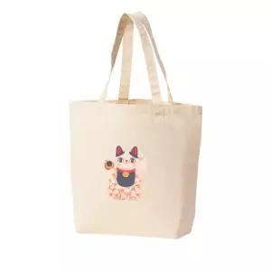 행운 무료 토트백 추가 일본고양이 에코백 글자디자인 손흔드는 인형 마네키네코