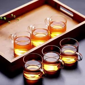 로하티 마리 내열 유리찻잔 6p세트 손잡이 유리잔 WC3538C