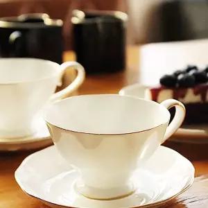 밀도가 높은 본차이나 골드라인 커피잔 2인세트 W3CDFF4