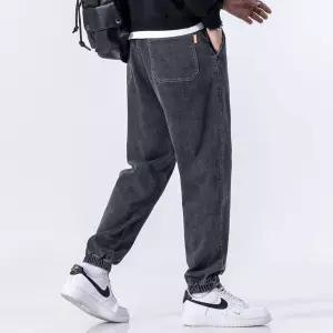 썬더볼츠 남친 남사친 여름 배기핏 데님바지 조거 배기팬츠 소프트패션 빅사이즈 청바지 와이드 9부 KKE2