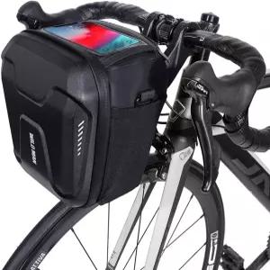 와일드 맨 퀵 릴리스 3.5L 하드 쉘 방수 스쿠터 보관 가방 킥 접이식 자전거용 터치 스크린 포함