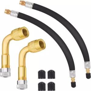 SAFELIFE 타이어 밸브 익스텐션 자동차 트럭 오토바이 자전거 스쿠터와 호환되는 90도 황동 슈레이더