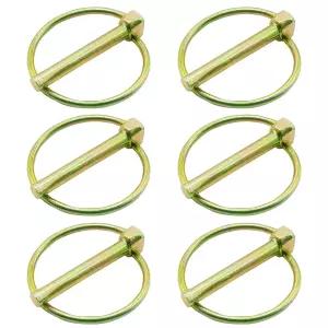 트럭 트랙터 트롤리 잔디 깎는 기계 트레일러용 린치 핀 모음 6개(1/4 x1-3/4 )