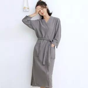여성 그레이 L 샤워 목욕가운 와플 호텔가운 골프 사우나 타올 프리미엄 나치마 원피스