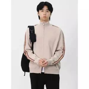 [하프클럽/빌리버스]빌리버스 남자 트랙 니트 집업 오버사이즈 간절기 자켓 BYHT011