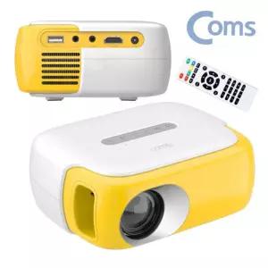 COMS 미니 LED 빔프로젝터 영사기 리모컨 홈시어터영상 장비 기기