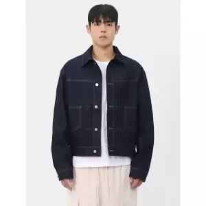 [하프클럽/빌리버스]빌리버스 남성 가을 생지 데님 자켓 트러커 청자켓 스티치 점퍼 아우터 BOAS005