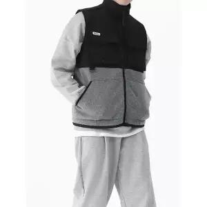 [하프클럽/빌리버스]빌리버스 남성 조끼 패딩 배색 플리스 베스트 겨울 아우터 WS157