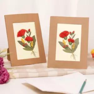 카네이션 자수카드 만들기