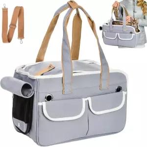 코보 접이식 반려동물 캐리어 최대 12파운드의 소형 고양이를 위한 부드러운 측면 어깨끈이 달린 항공사