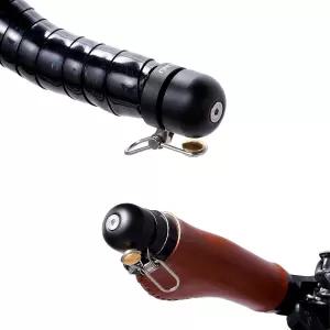 아크루누 자전거 핸들바 벨 - 도로 및 산악 80dB 라우드 알루미늄 합금 엔드 플러그 18-25mm 호환 방수