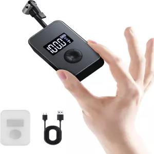 하지만 전기 자전거 펌프 브러시리스 모터 및 게이지가 장착된 130PSI 휴대용 미니 에어 프레스타 슈레이더