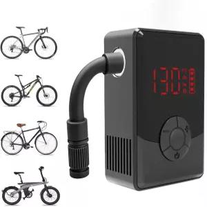 130PSI 게이지가 장착된 전기 미니 자전거 펌프 프레스타 및 슈레이더 밸브가 휴대용 에어 MTB 로드 바이크