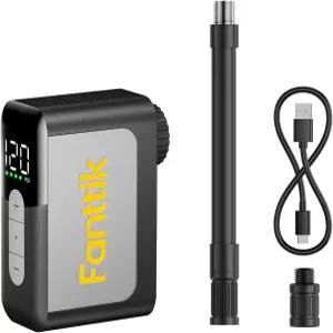 게이지가 있는 판틱 X10 에이스 미니 바이크 펌프 프레스타 및 슈레이더 밸브가 120PSI 전기 소형 자동