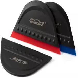 NEWISHTOOL 윈도우 틴트 스퀴지 블랙 작은 스크레이퍼 비닐 PPF 도구 핸들이 있는 3개의 PCS 다른 경도