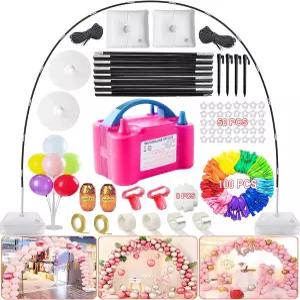 생일 결혼식 졸업 파티 장식을 위한 전동 펌프 풍선 및 액세서리가 포함된 아치 키트 9피트 높이 10피트