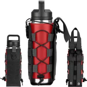 몰 물병 홀더 배낭용 파우치 부착물 조끼 벨트에 맞게 조정 가능한 다목적 전술 가방 16개 24 32 40