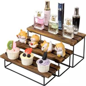 마이기프트 우드 디스플레이 라이저 스탠드 소매 공급업체 카운터탑 향수 정리함 컵케이크 주방 스파이스