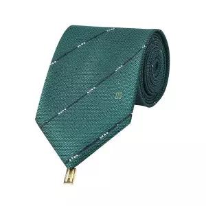 [하프클럽/닥스셔츠]실크혼방 사선 큐빅 스트라이프 넥타이 그린