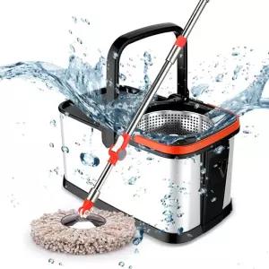 부자오빠 올스틸 통돌이 회전걸레 물청소기 물걸래 이걸레 탈수밀대 형물 이밀대