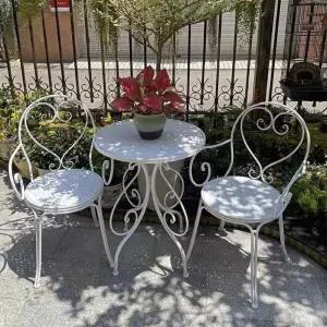 야외테이블 테라스꾸미기 철제 테이블의자세트 빈티지