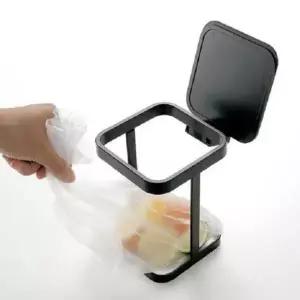 다용도 미니 음식물 철재 쓰레기통 비닐 홀더 주방 휴지통 씽크 대용 가정용 인테리어_24995163