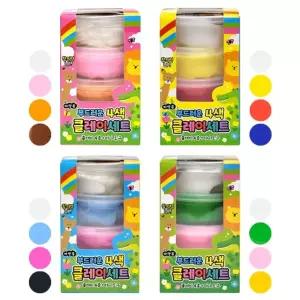 부드러운 4색 클레이세트 12개컬러 점토 찰흙 4세트 소프트 키즈 어린이 선물용 칼세트 까망콩