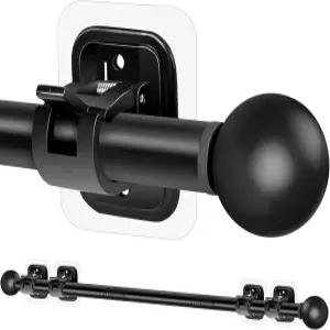 커튼 로드 윈도우용 드릴링 없음 세트 30~45인치 직경 5/8인치 드레이피 폴 드릴 브래킷 렌터 친화적인