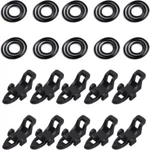 다양한 낚싯대 낚시에 적합한 고무 미끼 홀더 3개 포함 퀀풀텍 바늘 10개