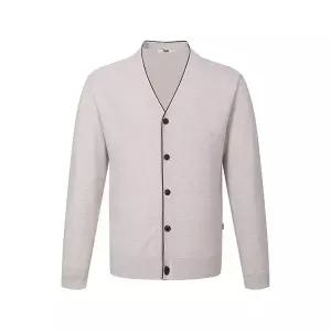 [하프클럽/닥스셔츠]비스코스혼방 티핑 배색 가디건