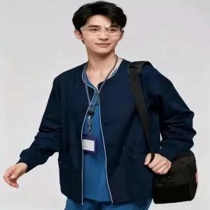 긴팔 스크럽 간호사 유니폼 재킷 작업복 가디건 상의