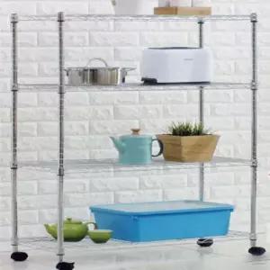 메탈 선반 메탈랙 진열대 보관대 수납정리대 600 4단다용도실 베란다장 앵글 조립 조립식 철제장 틈새 이동