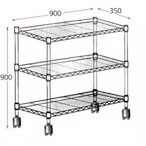 메탈 선반 메탈랙 진열대 보관대 수납정리대 900 3단다용도실 베란다장 앵글 조립 조립식 철제장 틈새 이동
