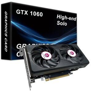GPVHOOSO GTX 1060 6GB 컴퓨터 그래픽 카드.GDDR5 8K 192비트 HDR VR 지원 게이밍 PC용 비디오 카드 타르제타 그라피카 다이렉트 X12 PCle3.016 듀얼 쿨링 팬 HDMI + 2*DP 블랙