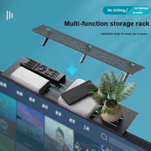 TV 컴퓨터 모니터용 조정 가능한 스크린 상단 선반 주최자 사운드바 케이블 박스 배치에 사용되는 평면 마