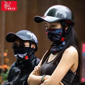 여름 야구 하드 모자 전동 스쿠터 헬멧 선 스크린 하프 헬멧 배터리 자동차 스쿠프 라이트 사계절 사용 가