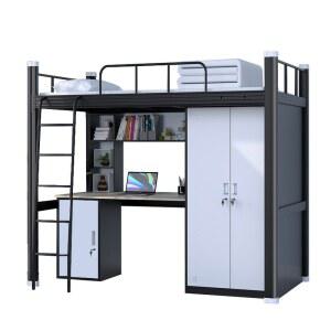 사다리 벙커침대 책상세트 공간절약 성인벙커침대 소형 아파트 절약 공간 철제