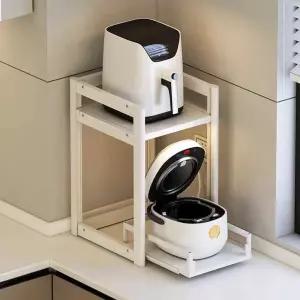 주방 밥솥레일 선반 커피머신 수납 슬라이딩 거치대 철제