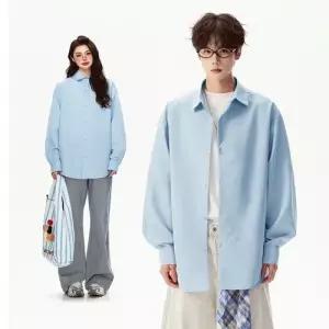 윈터솔져 남사친 캐주얼 커플 보이핏 빅사이즈 솔리드 가을옷 데일리룩 셔츠 긴팔 KUK3