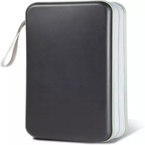 YILAG CD/DVD 케이스 보관함 100개 용량 홀더 - 자동차 집 사무실 여행용 플라스틱 디스크 보관 지갑