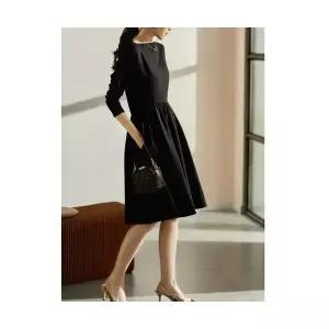와칸다 여성 여친 원피스 미니 B라인 블랙 스커트 슬림핏 KKE1
