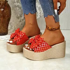 슬송렉샵 여친 여름 키작녀 슬리퍼 통굽 빅사이즈 웨지 토시 꾹2