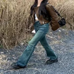 스트레인지 검정 여성용 빈티지 재킷 데일리룩 쇼트 봄가을 PU 가죽 KUK3