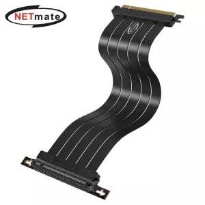 (Netmate) PCIe 4.0 GPU 90도 꺾임 라이저 케이블(블랙) 30cm 수직 그래픽카드 PC부품 꺽임