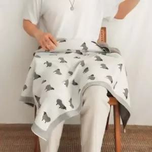 무릎담요 순면 담요 미니 양 담요 독서실 코튼_24995283