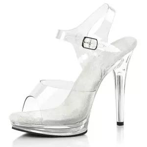 대회용 유리구두 피트니스 힐 구두 투명 무대용 촬영 웨딩