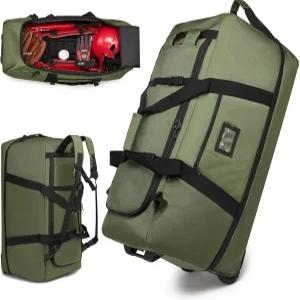 바퀴 달린 스페커크 야구 포수 가방 대용량 멀티 포켓 롤러 롤링 스포츠 소프트볼용 백팩 스트랩