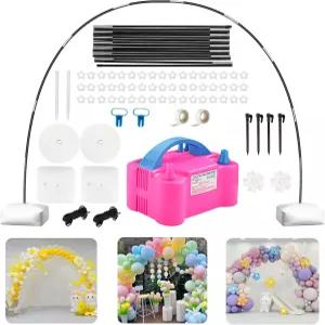 풍선 펌프 전기가 장착된 Aclsoop 아치 키트 바닥 성별을 위한 베이스가 있는 개선된 스탠드 결혼식 생일